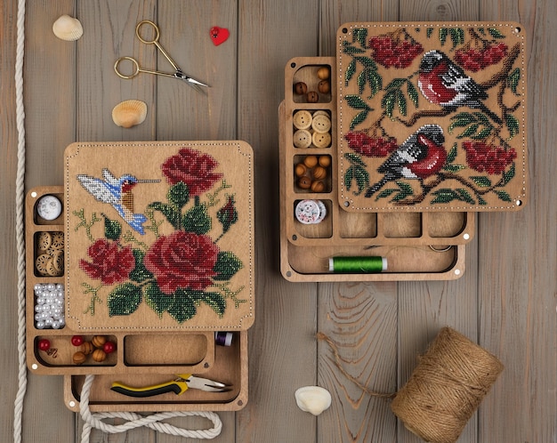 Zestaw produktów z haftem